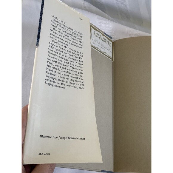 Roald Dahl  Charlie and the great glass elevator HBDJ  1st edition 1st printing - Picture 2 of 7